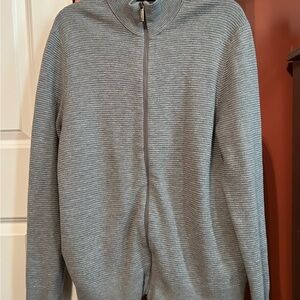 Perry Ellis Men's Charcoal Zip-Up Sweater